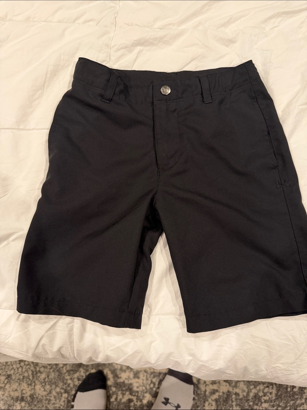 Under Armour Black Boys' Flat Front Performance Shorts